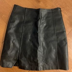 Black Leather Pencil Skirt
